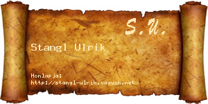 Stangl Ulrik névjegykártya